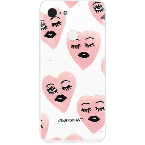Bouffants and Broken Hearts Winking Hearts Google Pixel 3 Skin